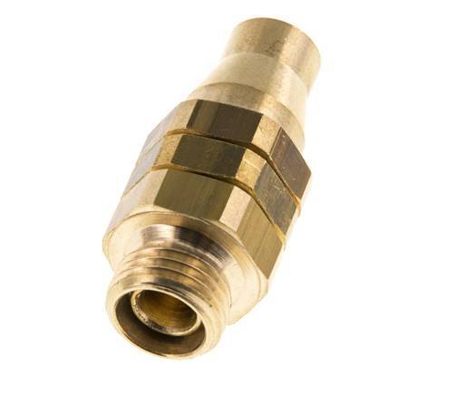 Conector Recto Latón Niquelado 8x5 & G1/4'' Rosca Macho Giratoria