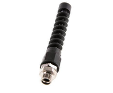 Conector Recto Latón Niquelado 9,5x6,3 & G1/4'' Rosca Macho Protección contra dobleces giratoria