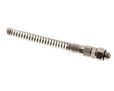 Conector Recto Latón Niquelado 6x4 & G1/8'' Rosca Macho Protección contra dobleces giratoria [2 piezas]