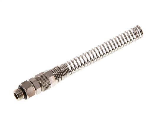 Conector Recto Latón Niquelado 8x6 & G1/8'' Rosca Macho Protección contra dobleces giratoria [2 piezas]