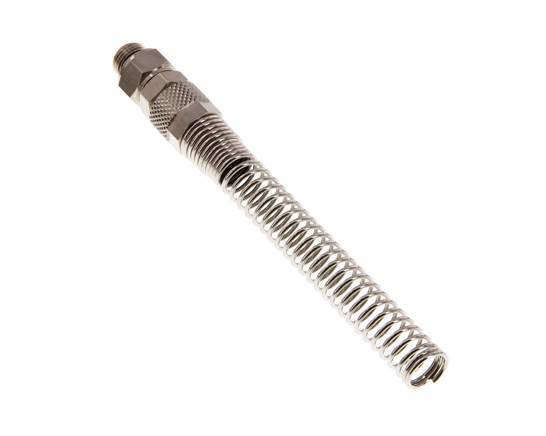Conector Recto Latón Niquelado 8x6 & G1/8'' Rosca Macho Protección contra dobleces giratoria [2 piezas]