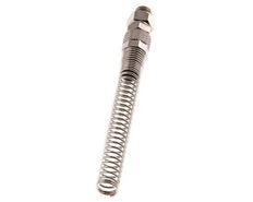Conector Recto Latón Niquelado 8x6 & G1/8'' Rosca Macho Protección contra dobleces giratoria [2 piezas]