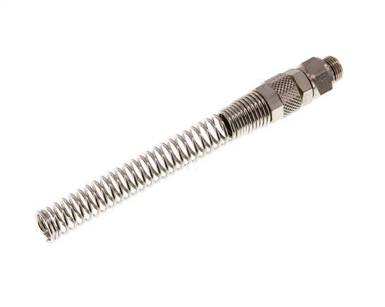Conector Recto Latón Niquelado 8x6 & G1/8'' Rosca Macho Protección contra dobleces giratoria [2 piezas]