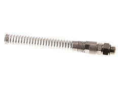 Conector Recto Latón Niquelado 8x6 & G1/8'' Rosca Macho Protección contra dobleces giratoria [2 piezas]