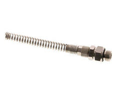 Conector Recto Latón Niquelado 6x4 & G1/4'' Rosca Macho Protección contra dobleces giratoria [2 piezas]