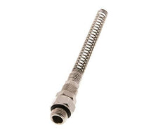 Conector Recto Latón Niquelado 6x4 & G1/4'' Rosca Macho Protección contra dobleces giratoria [2 piezas]