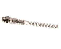 Conector Recto Latón Niquelado 8x5 & G1/4'' Rosca Macho Protección contra dobleces giratoria [2 piezas]