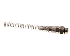Conector Recto Latón Niquelado 8x5 & G1/4'' Rosca Macho Protección contra dobleces giratoria [2 piezas]