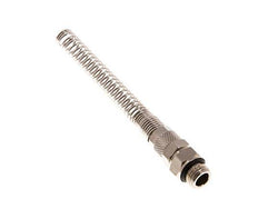 Conector Recto Latón Niquelado 8x5 & G1/4'' Rosca Macho Protección contra dobleces giratoria [2 piezas]