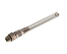 Conector Recto Latón Niquelado 8x6 & G1/4'' Rosca Macho Protección contra dobleces giratoria [2 piezas]