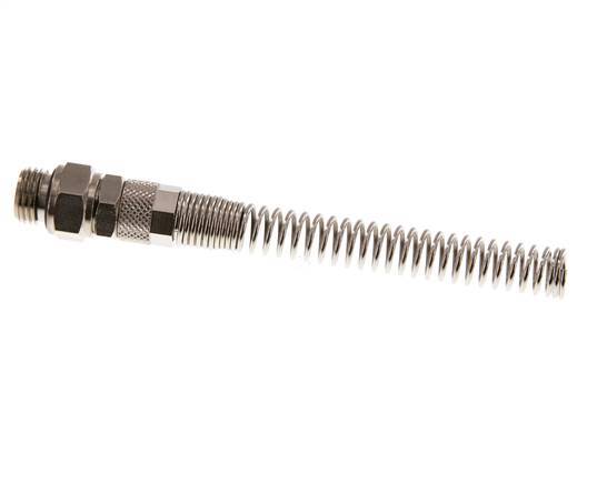 Conector Recto Latón Niquelado 8x6 & G1/4'' Rosca Macho Protección contra dobleces giratoria [2 piezas]