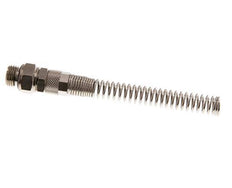 Conector Recto Latón Niquelado 8x6 & G1/4'' Rosca Macho Protección contra dobleces giratoria [2 piezas]