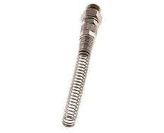 Conector Recto Latón Niquelado 8x6 & G1/4'' Rosca Macho Protección contra dobleces giratoria [2 piezas]