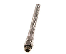 Conector Recto Latón Niquelado 8x6 & G1/4'' Rosca Macho Protección contra dobleces giratoria [2 piezas]
