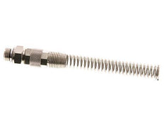Conector Recto Latón Niquelado 10x6,5 & G1/4'' Rosca Macho Protección contra dobleces giratoria [2 piezas]