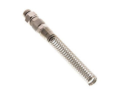Conector Recto Latón Niquelado 10x6,5 & G1/4'' Rosca Macho Protección contra dobleces giratoria [2 piezas]