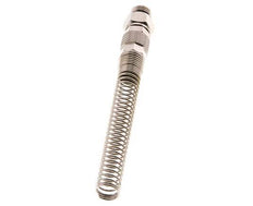 Conector Recto Latón Niquelado 10x6,5 & G1/4'' Rosca Macho Protección contra dobleces giratoria [2 piezas]