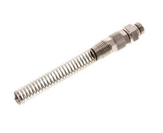 Conector Recto Latón Niquelado 10x6,5 & G1/4'' Rosca Macho Protección contra dobleces giratoria [2 piezas]