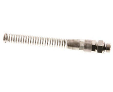 Conector Recto Latón Niquelado 10x6,5 & G1/4'' Rosca Macho Protección contra dobleces giratoria [2 piezas]