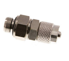 Conector Recto Latón Niquelado 6x4 & G1/8'' Rosca Macho Giratorio [2 piezas]