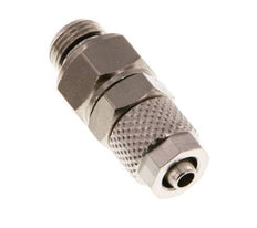 Conector Recto Latón Niquelado 6x4 & G1/8'' Rosca Macho Giratorio [2 piezas]