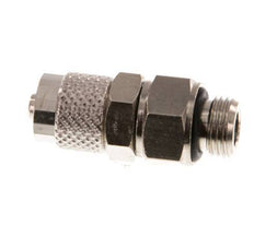 Conector Recto Latón Niquelado 6x4 & G1/8'' Rosca Macho Giratorio [2 piezas]