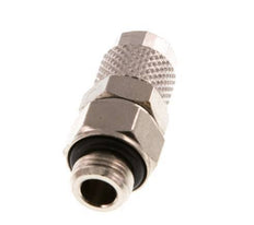 Conector Recto Latón Niquelado 6x4 & G1/8'' Rosca Macho Giratorio [2 piezas]