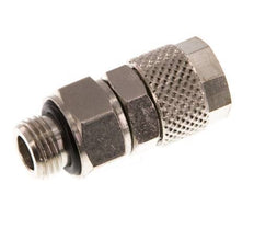 Conector Recto Latón Niquelado 8x6 & G1/8'' Rosca Macho Giratorio [2 piezas]