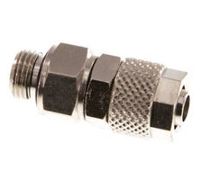 Conector Recto Latón Niquelado 8x6 & G1/8'' Rosca Macho Giratorio [2 piezas]