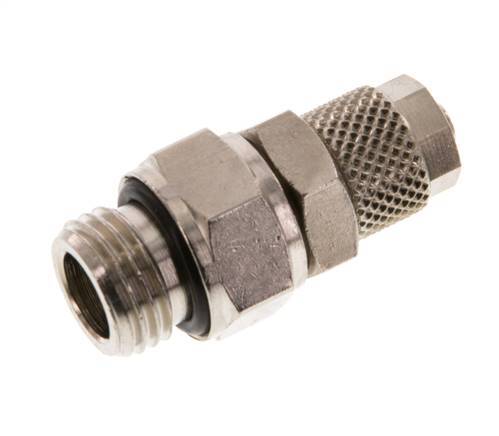 Conector Recto Latón Niquelado 6x4 & G1/4'' Rosca Macho Giratorio [2 piezas]