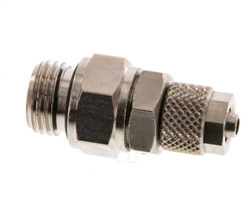 Conector Recto Latón Niquelado 6x4 & G1/4'' Rosca Macho Giratorio [2 piezas]