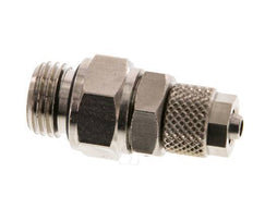 Conector Recto Latón Niquelado 6x4 & G1/4'' Rosca Macho Giratorio [2 piezas]