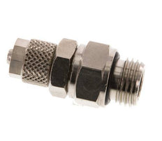 Conector Recto Latón Niquelado 6x4 & G1/4'' Rosca Macho Giratorio [2 piezas]
