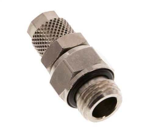 Conector Recto Latón Niquelado 6x4 & G1/4'' Rosca Macho Giratorio [2 piezas]