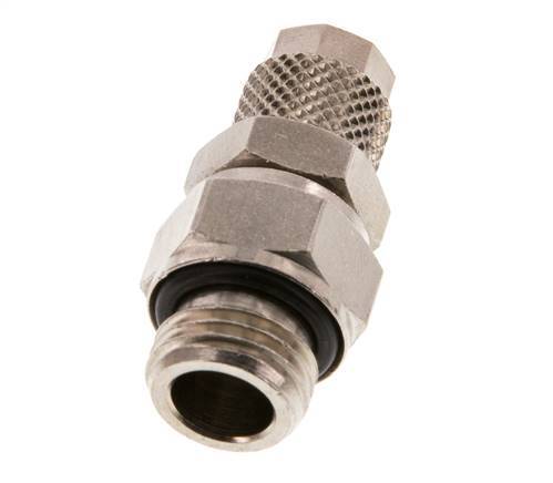 Conector Recto Latón Niquelado 6x4 & G1/4'' Rosca Macho Giratorio [2 piezas]