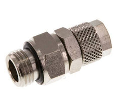 Conector Recto Latón Niquelado 8x6 & G1/4'' Rosca Macho Giratorio [2 piezas]