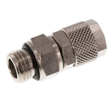 Conector Recto Latón Niquelado 10x8 & G1/4'' Rosca Macho Giratorio [2 piezas]