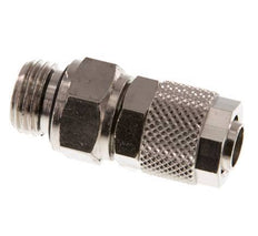 Conector Recto Latón Niquelado 10x8 & G1/4'' Rosca Macho Giratorio [2 piezas]