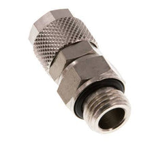 Conector Recto Latón Niquelado 10x8 & G1/4'' Rosca Macho Giratorio [2 piezas]