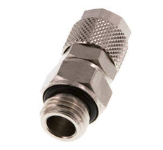 Conector Recto Latón Niquelado 10x8 & G1/4'' Rosca Macho Giratorio [2 piezas]