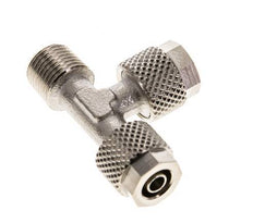 Conector Recto de Latón Niquelado en T 6x4 & R1/8'' Rosca Macho [2 piezas]