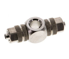 Conector Latón Niquelado Banjo en T 4,3x3 & M5 de Rosca [2 Piezas]
