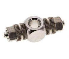Conector Latón Niquelado Banjo en T 4,3x3 & M5 de Rosca [2 Piezas]