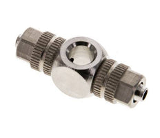 Conector Latón Niquelado Banjo en T 4,3x3 & M5 de Rosca [2 Piezas]