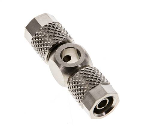 Conector Latón Niquelado Banjo en T 6x4 & M5 de Rosca [2 Piezas]