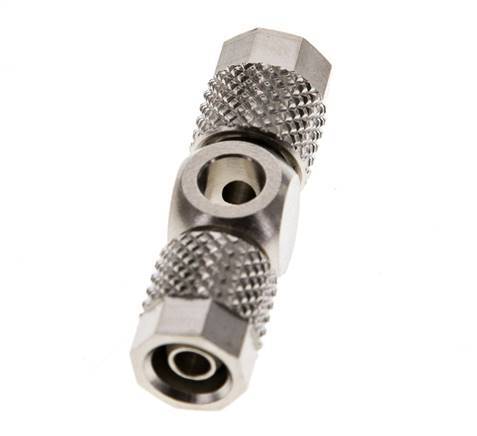 Conector Latón Niquelado Banjo en T 6x4 & M5 de Rosca [2 Piezas]