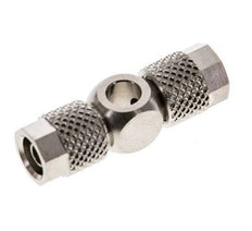Conector Latón Niquelado Banjo en T 6x4 & M5 de Rosca [2 Piezas]
