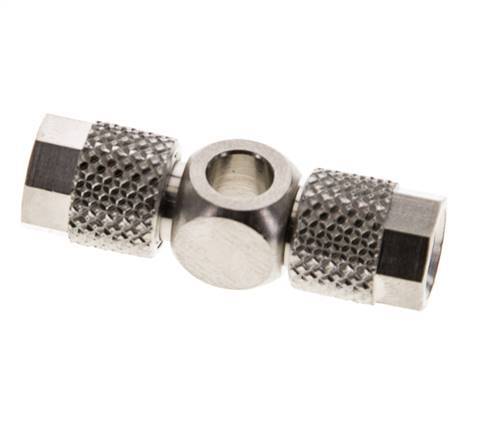 Conector Latón Niquelado Banjo en T 6x4 & M5 de Rosca [2 Piezas]
