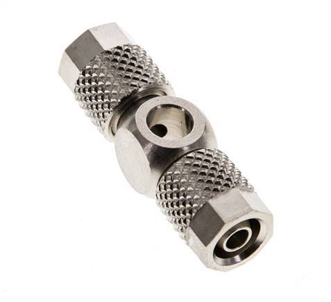 Conector Latón Niquelado Banjo en T 6x4 & M5 de Rosca [2 Piezas]