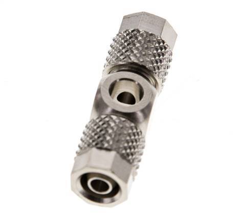Conector Latón Niquelado Banjo en T 6x4 & M5 de Rosca [2 Piezas]